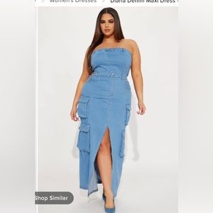 Fashion Nova Diana Maxi Tube Dress Stretch 2X NWT